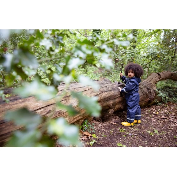 Muddy Puddles Puddleflex All In One Suit 12-18m Navy 2 Muddy Puddles Puddleflex All In One Suit 12-18m Navy - Image 2