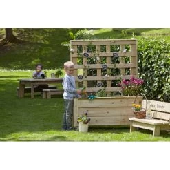 Millhouse Outdoor Mobile Planter With Trellis