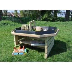 Outdoor Wooden Play Tray Stand With Storage From Hope Education