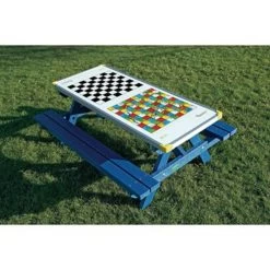 Junior Gameboard Picnic Bench - Board Game Top - Blue 6 Junior Gameboard Picnic Bench - Board Game Top - Blue -Children Toy Shop G48597978 ENF48597978 GLS ART I51