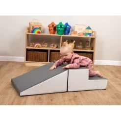 Soft Play Step & Ramp Set From Hope - Grey & White -Children Toy Shop GreyWhite StepRamp 2 dkolEBb5jE