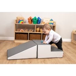 Soft Play Step & Ramp Set From Hope - Grey & White -Children Toy Shop GreyWhite StepRamp 3 2Pt9uDuYzU
