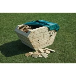 Outdoor Wooden Skip And Blocks With Cover -Children Toy Shop HE1583217 168121 HOP CON I01