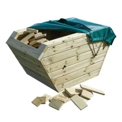 Outdoor Wooden Skip And Blocks With Cover