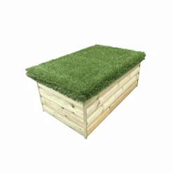 Grass Topped Bench With Storage