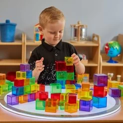 Translucent Coloured Blocks From Hope Education - Pack Of 90 -Children Toy Shop HE1773919 1424759 HOP CON W03