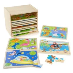 Jigsaw Set With Storage - 16 Piece