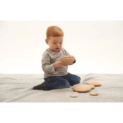 TickiT Natural Wooden Buttons 14 TickiT Natural Wooden Buttons -Children Toy Shop HE1813340 1426575 HOP BAT I07