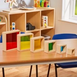 Guidecraft Stacking Rainbow Pyramid - 6 Pieces -Children Toy Shop HE1822386 1427880 HOP CON I04