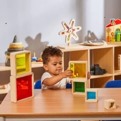 Guidecraft Stacking Rainbow Pyramid - 6 Pieces -Children Toy Shop HE1822386 1427880 HOP CON I06