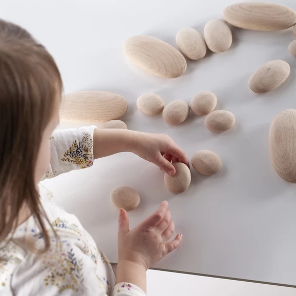 Guidecraft Wood Stackers River Stones - Set Of 20 3 Guidecraft Wood Stackers River Stones - Set Of 20 - Image 3