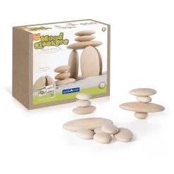 Guidecraft Wood Stackers River Stones - Set Of 20