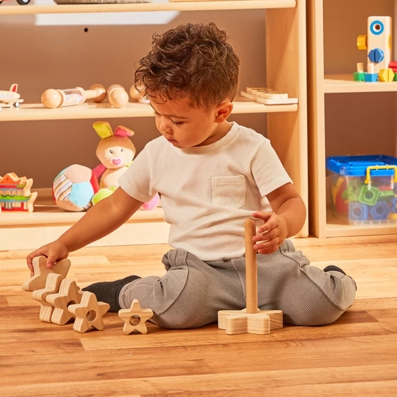 Small Wooden Star Stacker From Hope Education 2 Small Wooden Star Stacker From Hope Education - Image 2