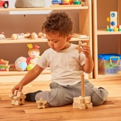 Small Wooden Star Stacker From Hope Education 9 Small Wooden Star Stacker From Hope Education -Children Toy Shop HE1826904 1427718 HOP BAT I03