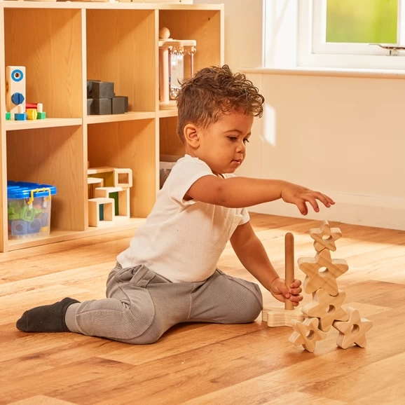 Small Wooden Star Stacker From Hope Education 4 Small Wooden Star Stacker From Hope Education - Image 4