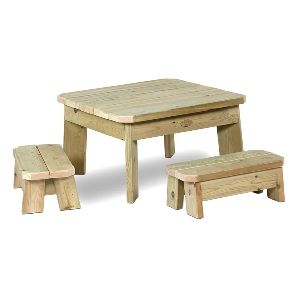 Millhouse Outdoor Square Table And Bench Set - PreSchool 2 Millhouse Outdoor Square Table And Bench Set - PreSchool - Image 2