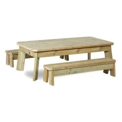 Millhouse Outdoor Rectangular Table & Bench Set - PreSchool