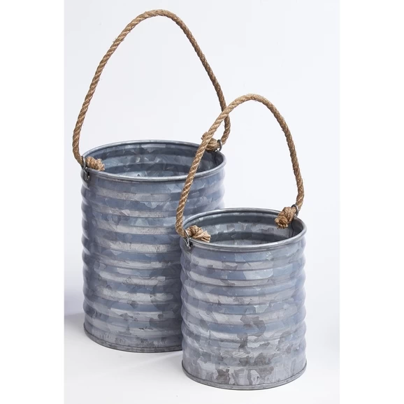 Metal Rope Handled Planters - Pack Of 2 From Hope Education 3 Metal Rope Handled Planters - Pack Of 2 From Hope Education - Image 3