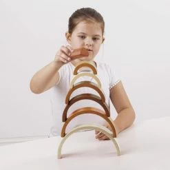 Bigjigs Toys Natural Stacking Arches -Children Toy Shop HE1868549 1432509 HOP CON I01