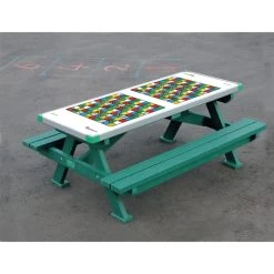 Junior Gameboard Picnic Bench - Board Game Top - Green -Children Toy Shop HE48597978 48597978 P 1