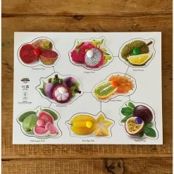 Wooden Exotic Fruit Peg Puzzle