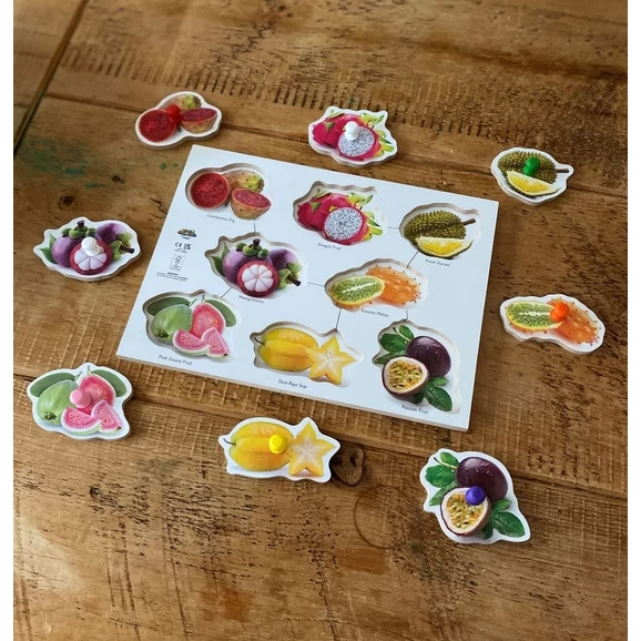 Wooden Exotic Fruit Peg Puzzle 8 Wooden Exotic Fruit Peg Puzzle - Image 8