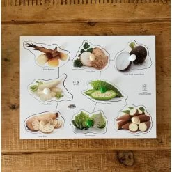 Wooden Exotic Vegetable Peg Puzzle