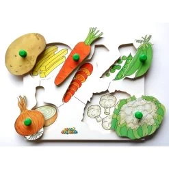 Just Jigsaws Vegetable Peg Puzzles -Children Toy Shop LC860210 105679 HOP BAT W01