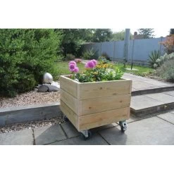 Square Planter On Wheels