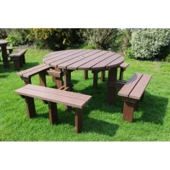 Olympic Recycled Plastic Picnic Junior Bench Brown
