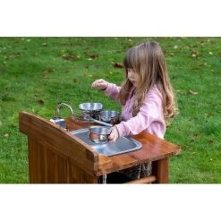 Outdoor Wooden Mobile Water Table