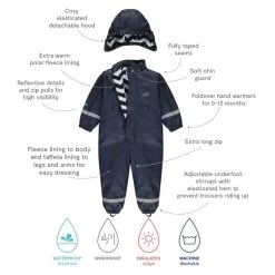 Muddy Puddles Puddleflex All In One Suit 12-18m Navy 8 Muddy Puddles Puddleflex All In One Suit 12-18m Navy -Children Toy Shop puddlflexAIOnavy IiU9hpHpX0