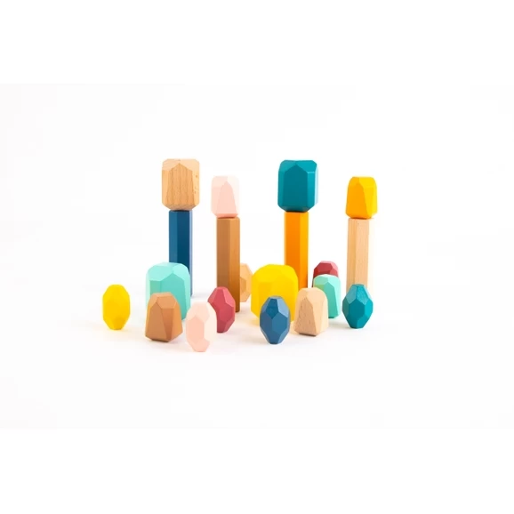 Wooden Stacking Stones Pack Of 20 From Hope 2 Wooden Stacking Stones Pack Of 20 From Hope - Image 2